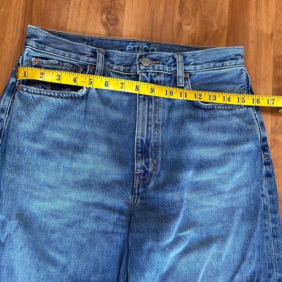 Etica Blue Flare Jeans with Knee Distressing - Picture 3 of 13